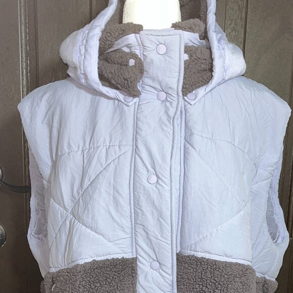 Free People Adventure Awaits Fleece Coat in Shark Combo - Picture 2 of 5